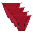thumbnail image 1 of Timegard 4pc Leakproof Underwear for Women Low Waisted Comfort Menstrual Thong Breathable Period Panties, 1 of 9
