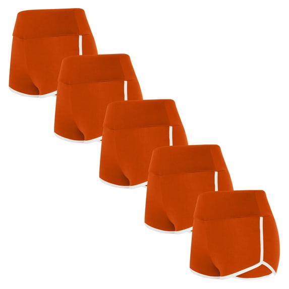 Timegard 5pc Gym Shorts for Women High Waist Stretch Slim Comfy Workout Running Yoga Shorts Summer