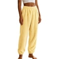 thumbnail image 1 of Timegard Winter Fuzzy Pajamas Pants for Women High Waist Elastic Bottom Sleepwear Casual Warm Comfy Trousers, 1 of 8