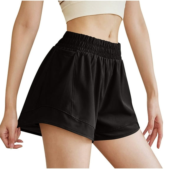 Timegard Athletic Shorts for Women Ruched Elastic Waist Loose Casual Lightweight Running Shorts Summer