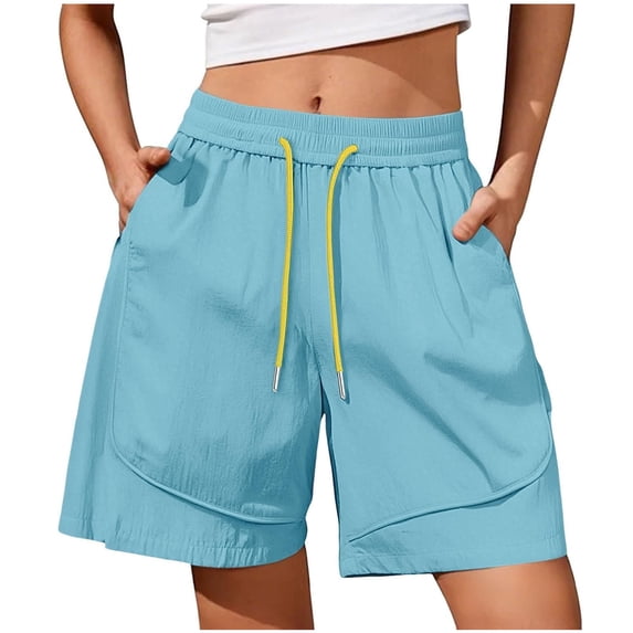 Timegard Athletic Shorts for Women Wide Leg Loose Track Shorts Drawstring Workout Running Gym Shorts