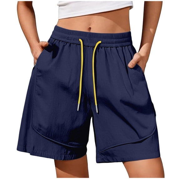 Timegard Athletic Shorts for Women Wide Leg Loose Track Shorts Drawstring Workout Running Gym Shorts
