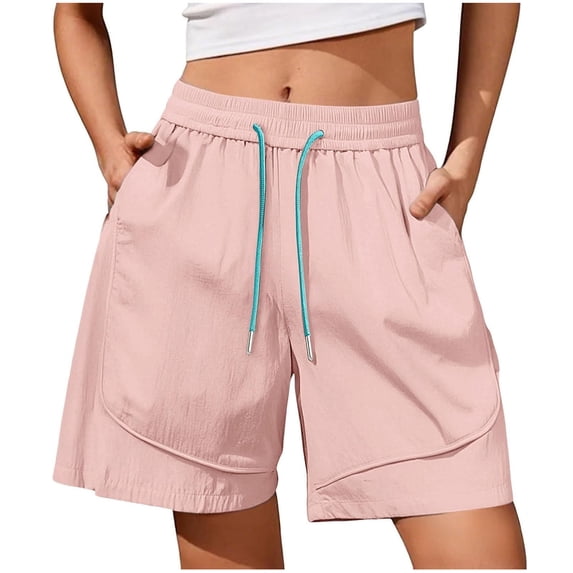 Timegard Athletic Shorts for Women Wide Leg Loose Track Shorts Drawstring Workout Running Gym Shorts