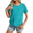 thumbnail image 1 of Timegard Athletic Tops for Women Round Neck Workout Running Tee Shirts Breathable Loose Short Sleeve Tops, 1 of 8