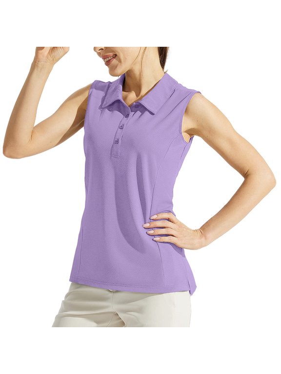 Athletic Tops for Women Summer Running Breathable Lapel Neck Tank Tops Casual Fitting Tee Shirts