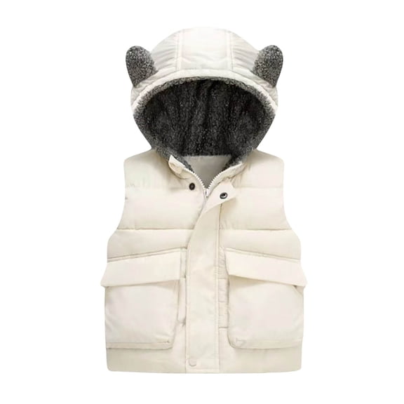 Timegard Baby Boy Clothes Fall Winter Cute Warm Fleece Hoodies Vests Casual Comfy Solid Color Clothing