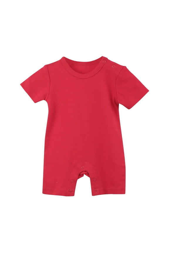 Baby Boy Girl Clothes Infant Newborn Cotton Onesie Solid Color Comfy Toddler Jumpsuit Summer