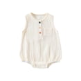 thumbnail image 1 of Timegard Baby Boy Girl Clothes Newborn Toddler Sleeveless Onesie Comfy Button Jumpsuit Infant Unisex, 1 of 6