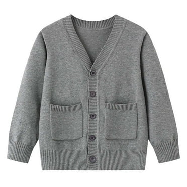 Timegard Baby Boys Cardigan Clothes Toddler Button down Cute Comfy Sweater Coat Long Sleeve Knit Jackets