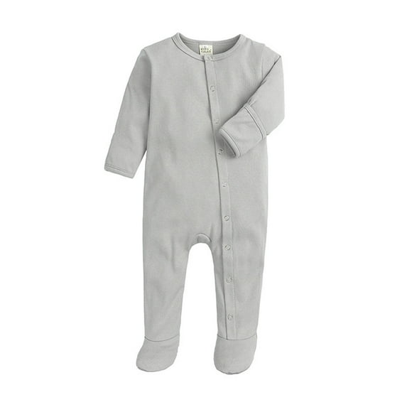 Timegard Baby Boys Girls Clothes Newborn Button Footies Onesie Unisex Toddler Comfy Long Sleeve Rompers