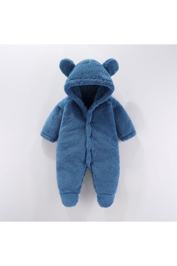 Baby Boys Girls Clothes Newborn Cute Warm Thick Onesie Winter Toddler Cute Footies Rompers