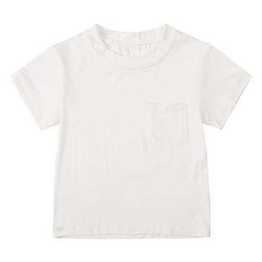 Timegard Baby Boys Girls Clothes Toddler Solid Color Basic Tee Shirts Unisex Infant Comfy Tops Summer
