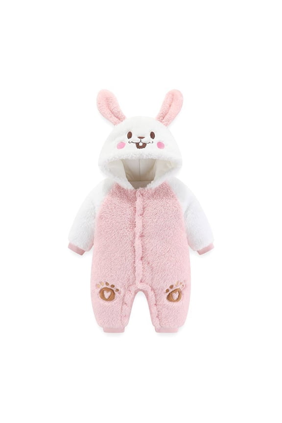 Baby Boys Girls Clothes Winter Newborn Onesie Toddler Fleece Warm Hoodies Outfits Comfy Cute