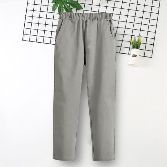 Timegard Baby Clothes Boys Girls Suit Pants School Fall Children Solid Color Trousers with Pockets