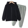 thumbnail image 1 of Timegard Baby Clothes Kids Sweatsuit Lightfleece Zip up Hoodies Jackets Joggers Comfy Boy Girl Outfits, 1 of 7