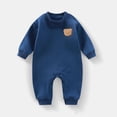 thumbnail image 1 of Timegard Baby Clothes Newborn Boys Girls Lightfleece Button Toddler Comfy Onesie Rompers Fall Winter Fashion, 1 of 9