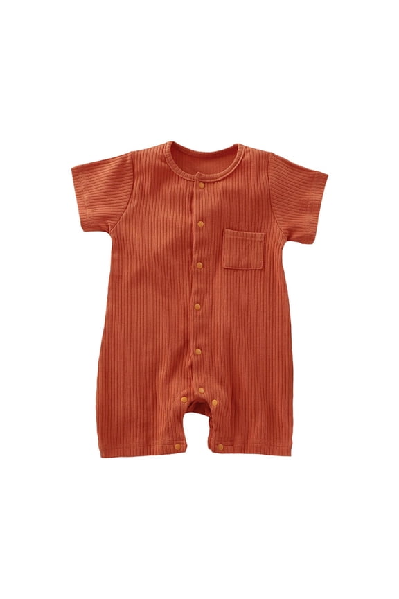 Baby Clothes Toddler Boy Girl Newborn Comfy Onesie Infant Unisex Short Button up Rompers