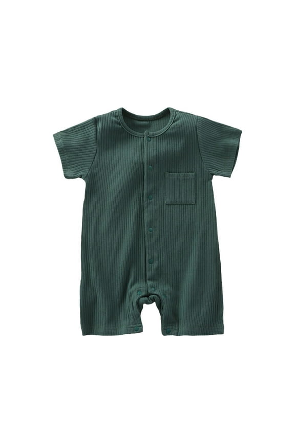 Baby Clothes Toddler Boy Girl Newborn Comfy Onesie Infant Unisex Short Button up Rompers