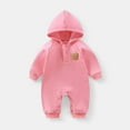 thumbnail image 1 of Timegard Baby Clothes Toddler Boy Girls Button Cute Hoodies Onesie Infant Cotton Comfy Rompers Clothing, 1 of 3