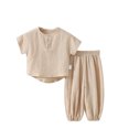 thumbnail image 1 of Timegard Baby Clothes Unisex Pajamas Outfits Lightweight Boys Girls Shorts Sleeve Tops Baggy Pants, 1 of 3