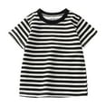 thumbnail image 1 of Timegard Baby Clothes Unisex Striped Comfy Short Sleeve T Shirts Girl Boy Summer Athletic Tee Tops, 1 of 5