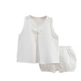 thumbnail image 1 of Timegard Baby Clothes for Girl Infant Outfits 2 Piece Sleeveless Tank Top Shorts Toddler Cute Summer Sets, 1 of 3