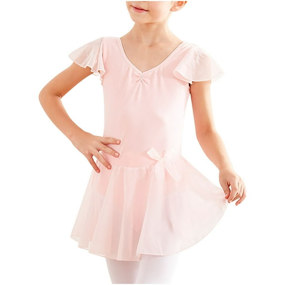 Timegard Baby Clothes for Girl Toddler Lightweight Comfy Cotton Ruffle Short Sleeve Dance Dresses Outfits