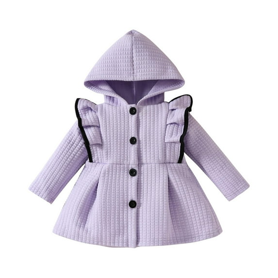 Timegard Baby Girl Clothes Toddler Hoodies Coats Fall Winter Kids Button Warm Thick Jacket Outwear