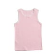 thumbnail image 1 of Timegard Baby Girls Clothes Toddler Lace Round Neck Sleeveless Loose Comfy Cute Solid Color Tank Tops, 1 of 6
