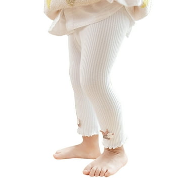 Timegard Baby Girls' Clothing Toddler Ribbed Ruffle Stretch Pants Fall Comfort Infant Cute Leggings