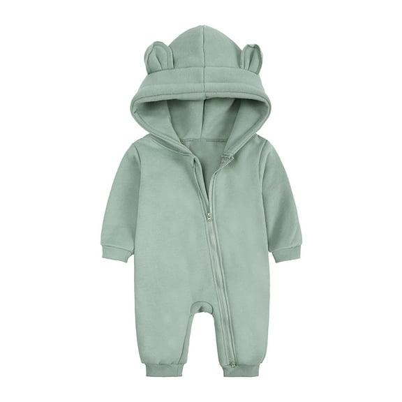 Timegard Baby Onesie Newborn Winter Lightfleece Zip up Hoodies Rompers Toddler Comfy Cute Clothes Unisex