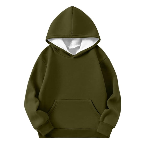 Timegard Baby Sweatshirts Winter Unisex Fleece Lined Hoodies Toddler Boys Girls Warm Comfy Pullover Tops