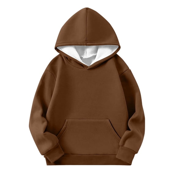 Timegard Baby Sweatshirts Winter Unisex Fleece Lined Hoodies Toddler Boys Girls Warm Comfy Pullover Tops