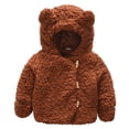 thumbnail image 1 of Timegard Baby Toddler Clothes Winter Fleece Thick Jacket Cute Hoodie Cotton Comfy Coat Warm Outerwear, 1 of 7