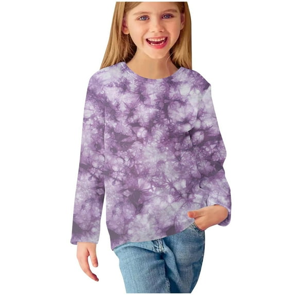 Timegard Baby Tops Clothes Boys Girls Toddler Long Sleeve Tops Fall Comfy Unisex Infant Tie-Dye Tshirts