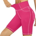 thumbnail image 1 of Timegard Biker Shorts Women High Waist Skinny Stretch Solid Color Workout Running Shorts for Cycling, 1 of 6