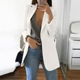 thumbnail image 1 of Timegard Blazers for Women Long Sleeve Lapel Collar Open Front Solid Color Formal Work Jacket Spring Fashion, 1 of 7