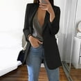 thumbnail image 1 of Timegard Blazers for Women Long Sleeve Lapel Collar Open Front Solid Color Formal Work Jacket Spring Fashion, 1 of 5