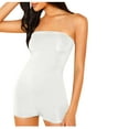 thumbnail image 1 of Timegard Bodysuits for Women Sleeveless Solid Color Slim Fitting Tube Short Rompers Summer Casual Jumpsuit, 1 of 4