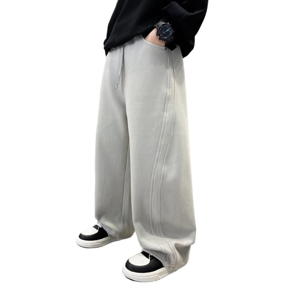 Timegard Boys Clothes Girls Wide Leg Sweatpants Unisex Kids Cotton Loose Casual Running Trousers Fall Fashion