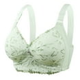 thumbnail image 1 of Timegard Bras for Women Lace Full Coverage Wireless Adjustable Strap Ruched Comfort Everyday Bralette, 1 of 7