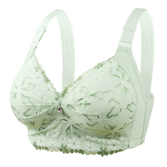 Timegard Bras for Women Lace Full Coverage Wireless Adjustable Strap Ruched Comfort Everyday Bralette