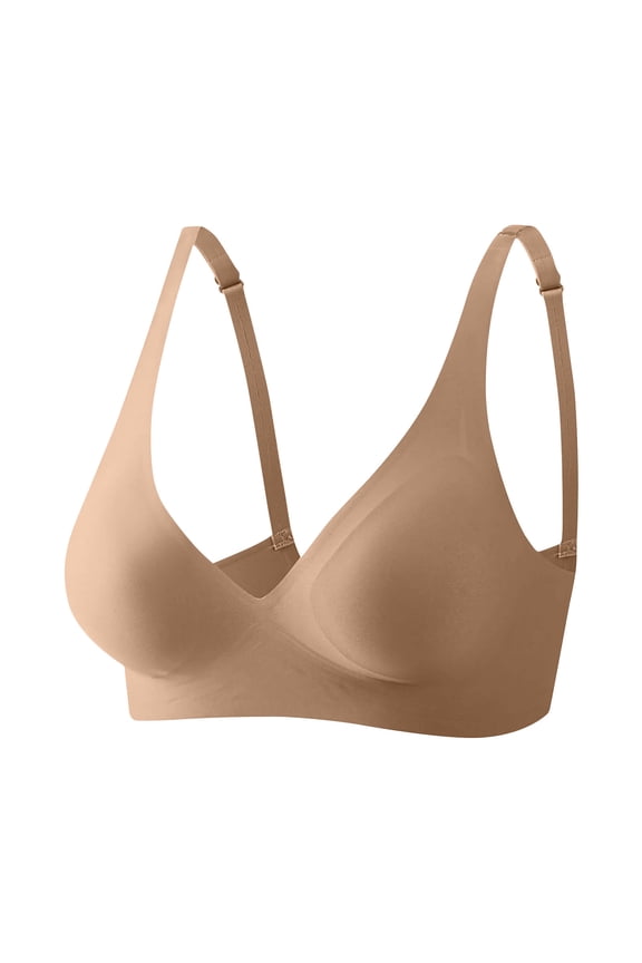 Bras for Women No Underwire Low Cut Adjustable Strap Comfy Thin Everyday Wireless Padded Bras
