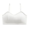 thumbnail image 1 of Timegard Bras for Women No Underwire Spaghetti Strap Back Smoothing Comfort Everyday Bras Crop Camis, 1 of 6