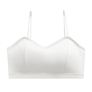 Timegard Bras for Women No Underwire Spaghetti Strap Back Smoothing Comfort Everyday Bras Crop Camis