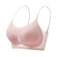 thumbnail image 1 of Timegard Bras for Women Plus Size Wireless Spaghetti Strap Full Support Breathable Comfortable Yoga Bra, 1 of 4