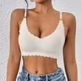 thumbnail image 1 of Timegard Bras for Women Wireless Scoop Neck Adjustable Strap Cute Underwear Sleep Comfy Seamless Bras, 1 of 5