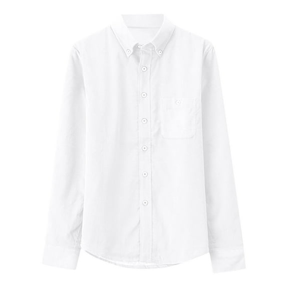 Timegard Button down Shirts for Men Corduroy Lapel Neck Long Sleeve Work Business Casual Tops Fall