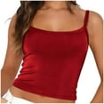 thumbnail image 1 of Timegard Camisole Top for Women Adjustable Spaghetti Strap Summer Sleeveless Shirts Top Basic Crop Tops, 1 of 6