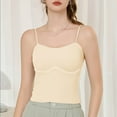 thumbnail image 1 of Timegard Camisole Tops for Women Scoop Neck Spaghetti Strap Stretch Tank Top Built in Bras Workout Yoga Tops, 1 of 7